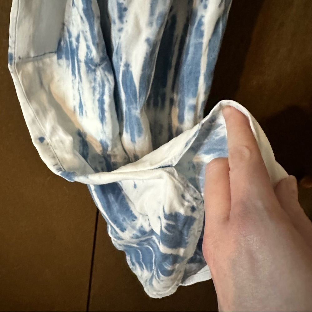 INC International Concepts Meadow 2 Indigo White Tie Dye Wash Midi Dress Sz M - Picture 8 of 11